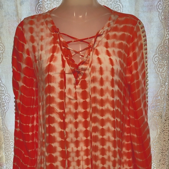 Kori America  orange/white tie dye top size Med - Picture 1 of 7